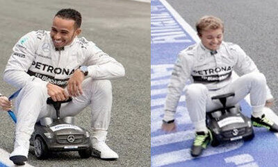 Formula 1 and road safety – Lewis Hamilton & Nico Rosberg – Allianz