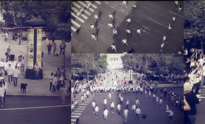 Youth flashmob for road safety takes place in Athens, Greece